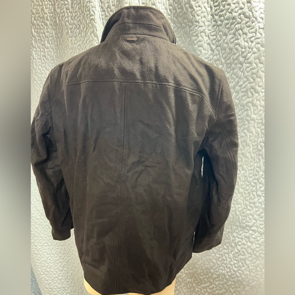 Calvin Klein Black double zipper Wool blend jacket - Picture 3 of 16